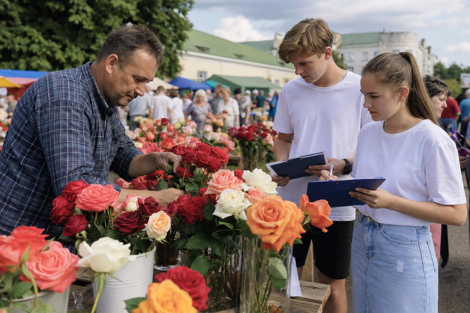 Ярмарка цветов в Стерлитамаке — экспозиция роз